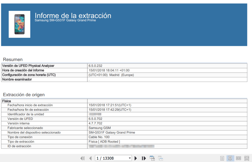 ejemplo de un informe pericial