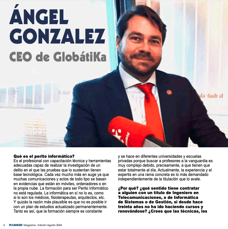 Entrevista a Ángel González en Madrid Magazine